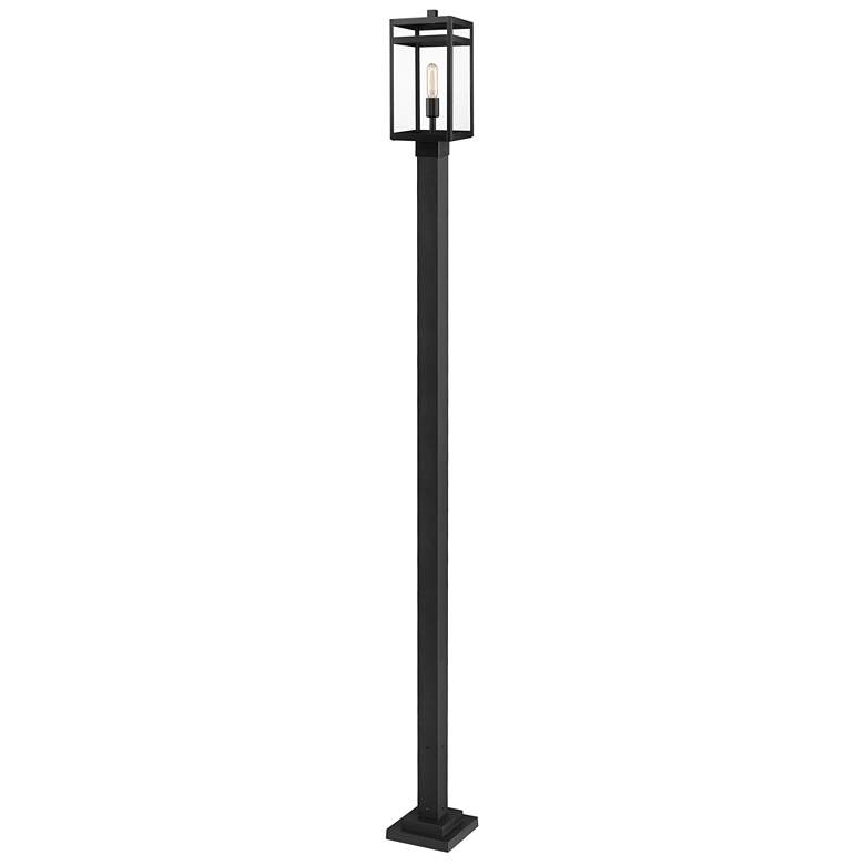 Image 1 Z-Lite 1 Light Outdoor Post Mounted Fixture in Black Finish