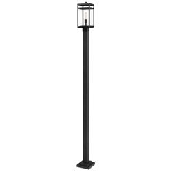 Z-Lite 1 Light Outdoor Post Mounted Fixture in Black Finish