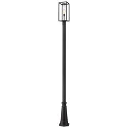 Z-Lite 1 Light Outdoor Post Mounted Fixture in Black Finish