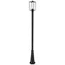Z-Lite 1 Light Outdoor Post Mounted Fixture in Black Finish