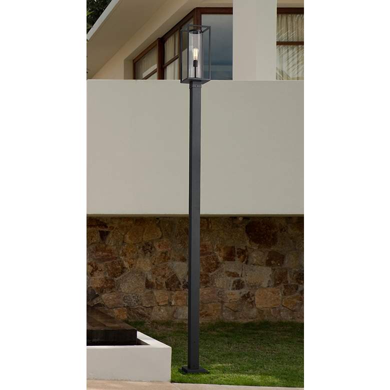 Image 1 Z-Lite 1 Light Outdoor Post Mounted Fixture in Black Finish