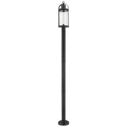 Z-Lite 1 Light Outdoor Post Mounted Fixture in Black Finish