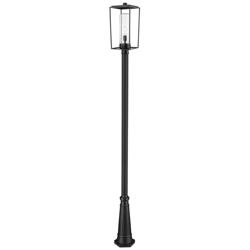 Z-Lite 1 Light Outdoor Post Mounted Fixture in Black Finish