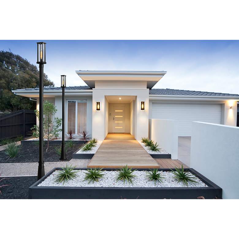 Image 4 Z-Lite 1 Light Outdoor Post Mounted Fixture in Black Finish more views