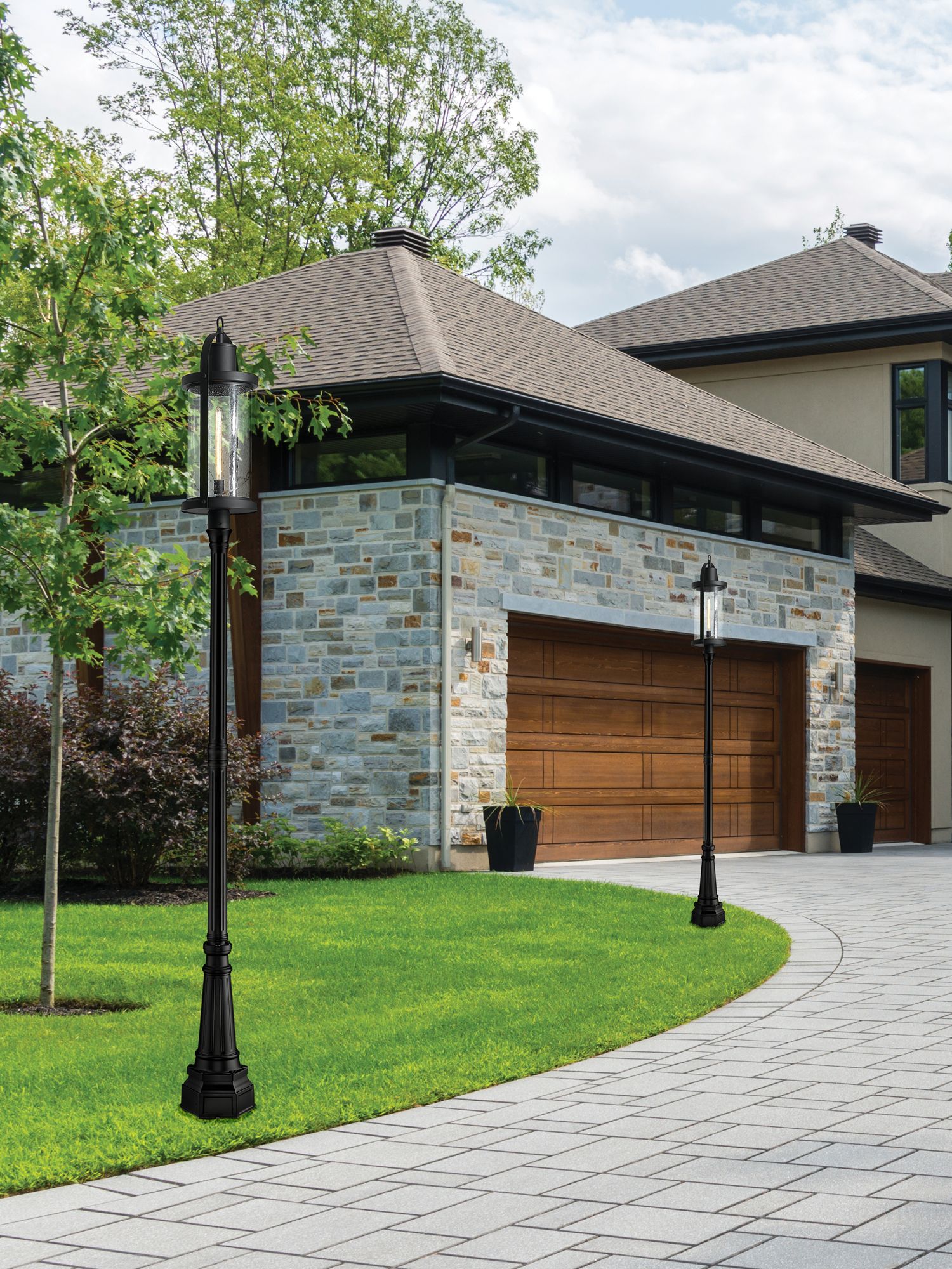 Image 3 Z-Lite 1 Light Outdoor Post Mounted Fixture in Black Finish more views