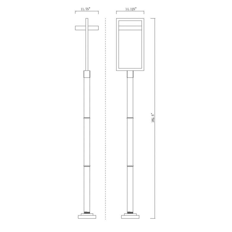 Image 7 Z-Lite 1 Light Outdoor Post Mounted Fixture in Black Finish more views