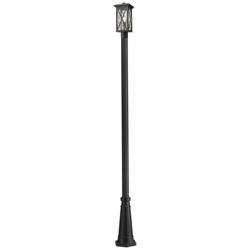 Z-Lite 1 Light Outdoor Post Mounted Fixture in Black Finish