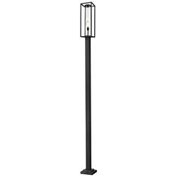 Z-Lite 1 Light Outdoor Post Mounted Fixture in Black Finish