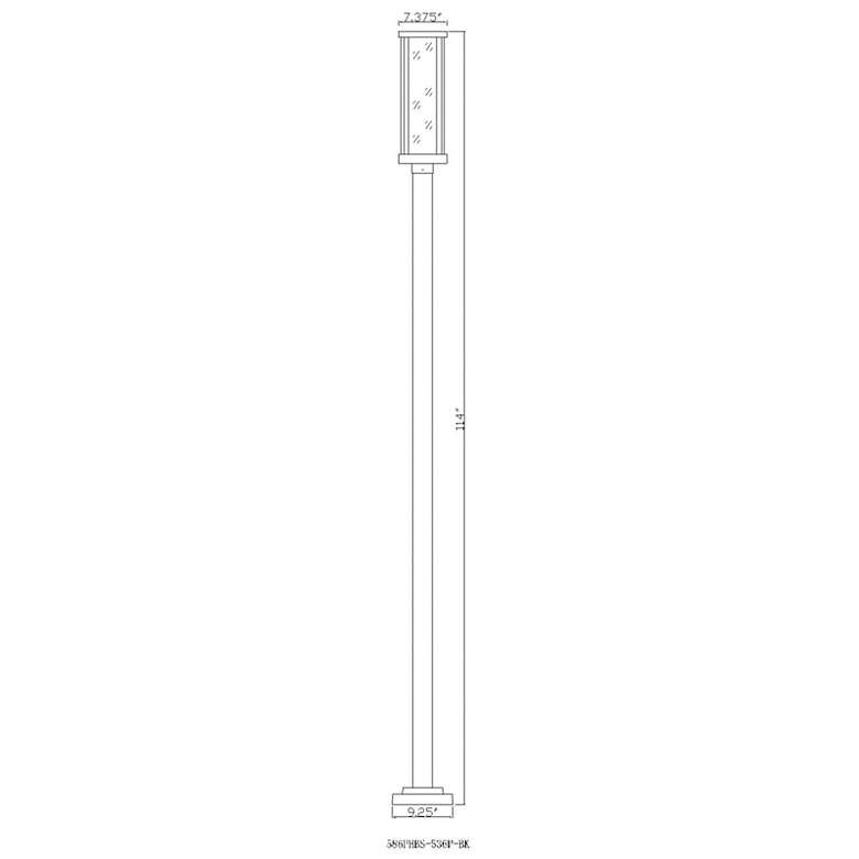 Image 7 Z-Lite 1 Light Outdoor Post Mounted Fixture in Black Finish more views