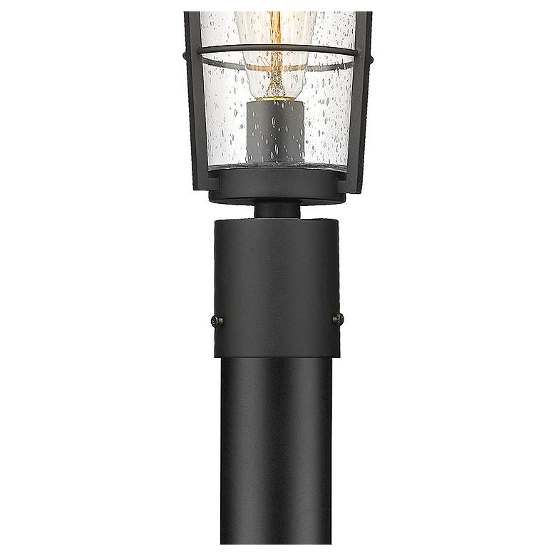 Image 7 Z-Lite 1 Light Outdoor Post Mounted Fixture in Black Finish more views