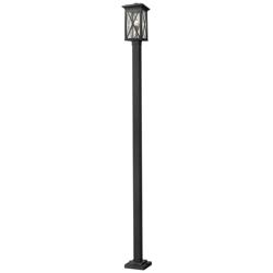 Z-Lite 1 Light Outdoor Post Mounted Fixture in Black Finish