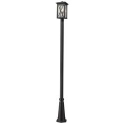 Z-Lite 1 Light Outdoor Post Mounted Fixture in Black Finish