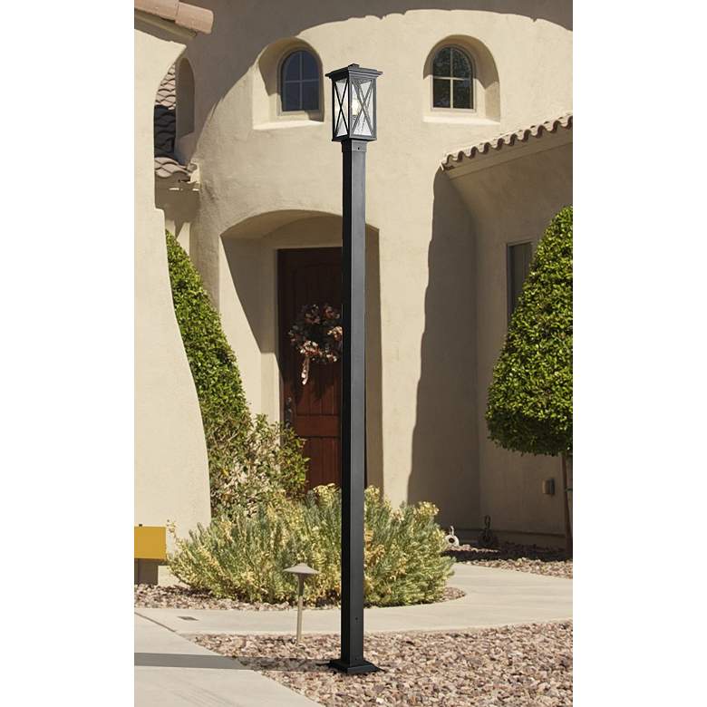 Image 1 Z-Lite 1 Light Outdoor Post Mounted Fixture in Black Finish