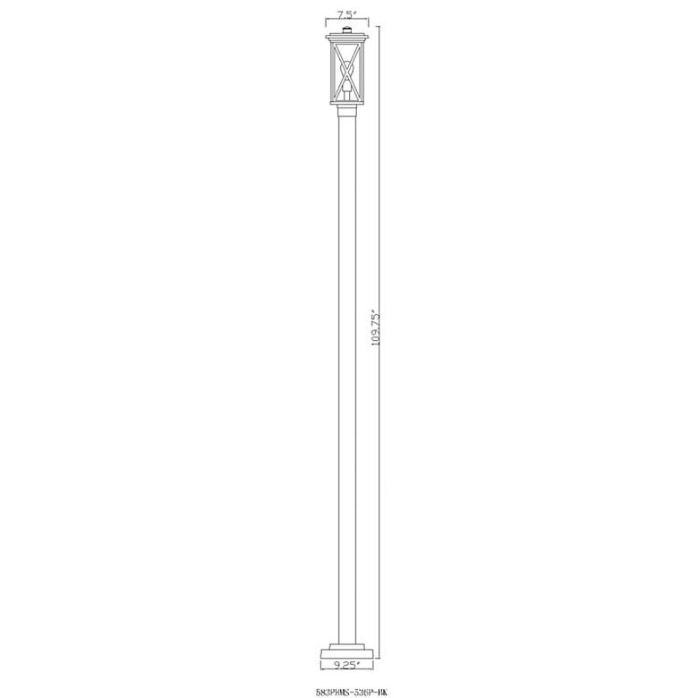Image 7 Z-Lite 1 Light Outdoor Post Mounted Fixture in Black Finish more views