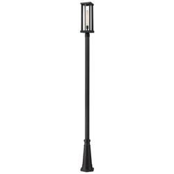 Z-Lite 1 Light Outdoor Post Mounted Fixture in Black Finish