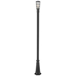 Z-Lite 1 Light Outdoor Post Mounted Fixture in Black Finish