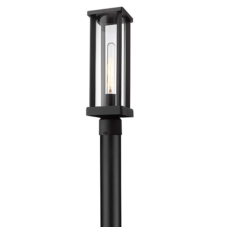 Image 2 Z-Lite 1 Light Outdoor Post Mounted Fixture in Black Finish more views