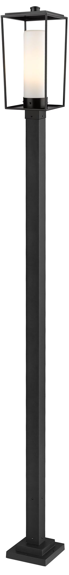 Z-Lite 1 Light Outdoor Post Mounted Fixture in Black Finish