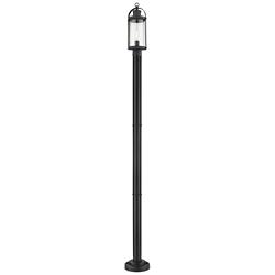 Z-Lite 1 Light Outdoor Post Mounted Fixture in Black Finish