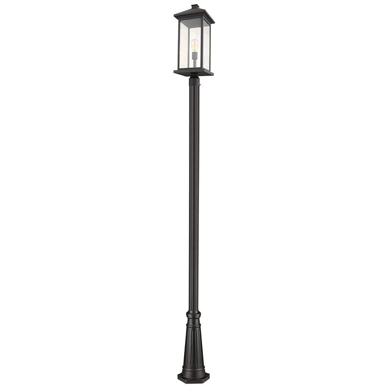 Image 1 Z-Lite 1 Light Outdoor Post Mounted Fixture in Black Finish