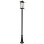 Z-Lite 1 Light Outdoor Post Mounted Fixture in Black Finish