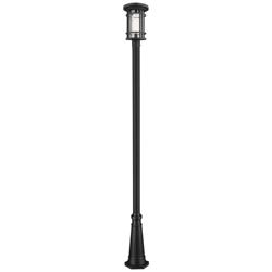 Z-Lite 1 Light Outdoor Post Mounted Fixture in Black Finish