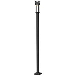 Z-Lite 1 Light Outdoor Post Mounted Fixture in Black Finish