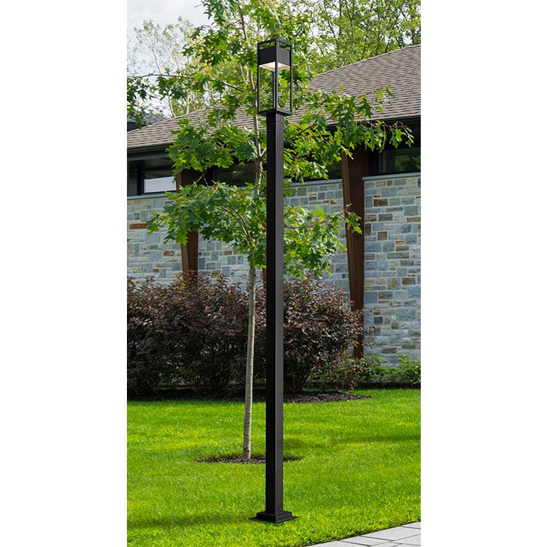 Image 1 Z-Lite 1 Light Outdoor Post Mounted Fixture in Black Finish