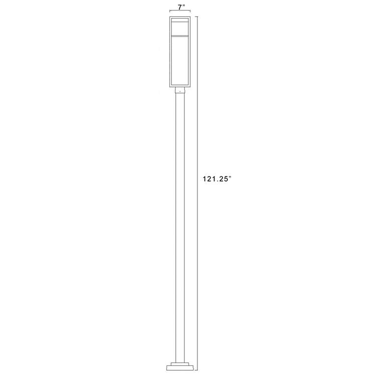 Image 7 Z-Lite 1 Light Outdoor Post Mounted Fixture in Black Finish more views