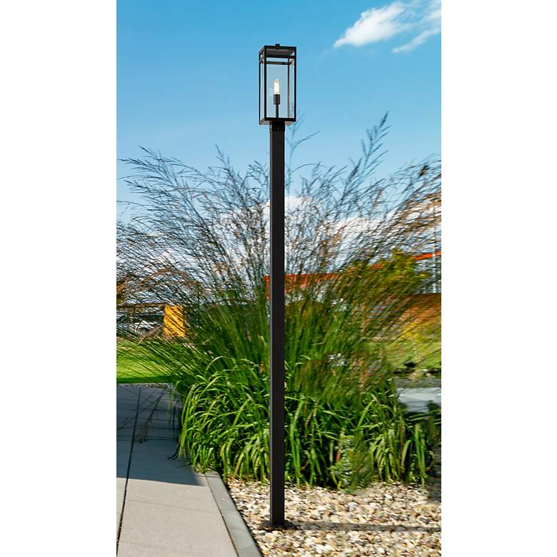 Image 1 Z-Lite 1 Light Outdoor Post Mounted Fixture in Black Finish
