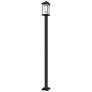 Z-Lite 1 Light Outdoor Post Mounted Fixture in Oil Rubbed Bronze Finish