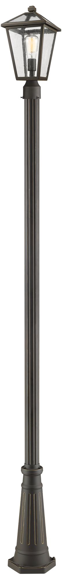 Z-Lite 1 Light Outdoor Post Mounted Fixture in Oil Rubbed Bronze Finish