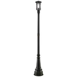 Z-Lite 1 Light Outdoor Post Mounted Fixture in Oil Rubbed Bronze Finish