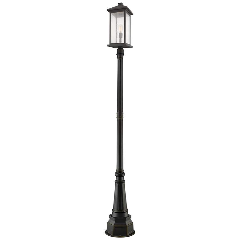 Image 1 Z-Lite 1 Light Outdoor Post Mounted Fixture in Oil Rubbed Bronze Finish