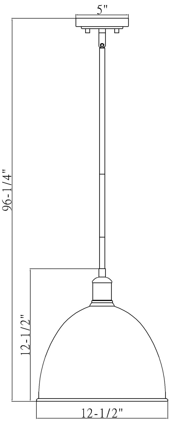 Z-Lite 1 Light Pendant in Bronze Finish