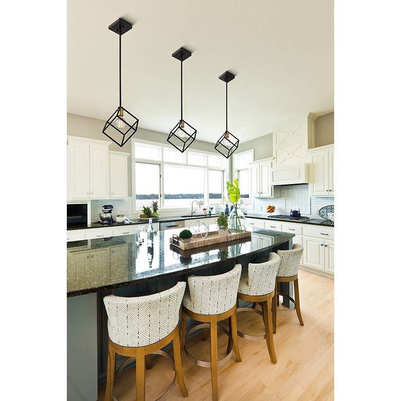 Image 2 Z-Lite 1 Light Pendant in Bronze + Olde Brass Finish more views