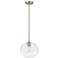 Z-Lite 1 Light Pendant in Brushed Nickel Finish
