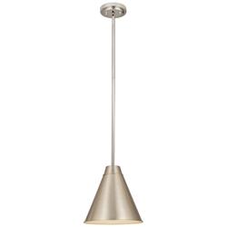 Z-Lite 1 Light Pendant in Brushed Nickel Finish