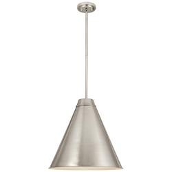 Z-Lite 1 Light Pendant in Brushed Nickel Finish