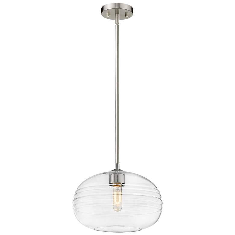 Image 1 Z-Lite 1 Light Pendant in Brushed Nickel Finish