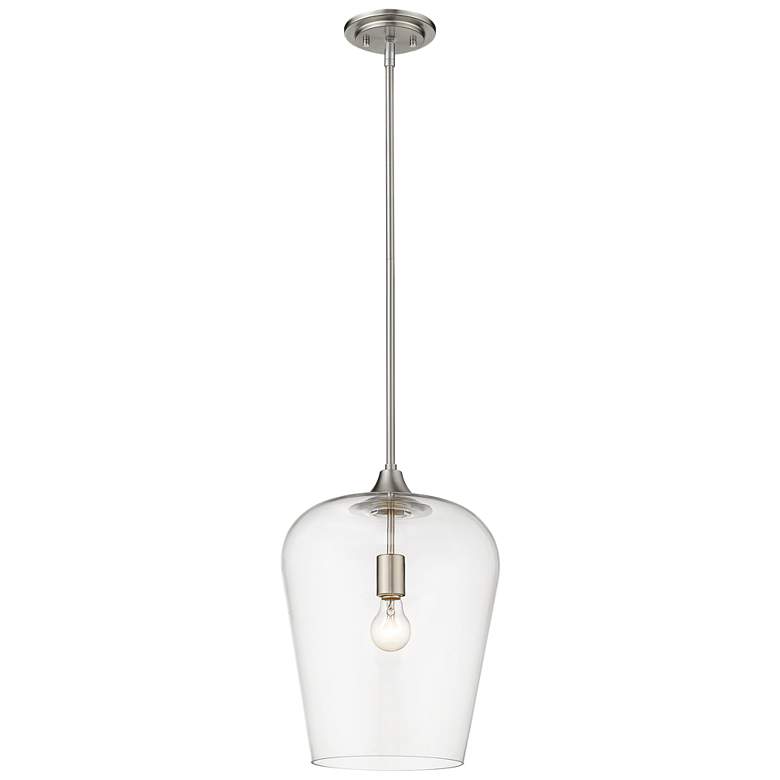 Image 1 Z-Lite 1 Light Pendant in Brushed Nickel Finish