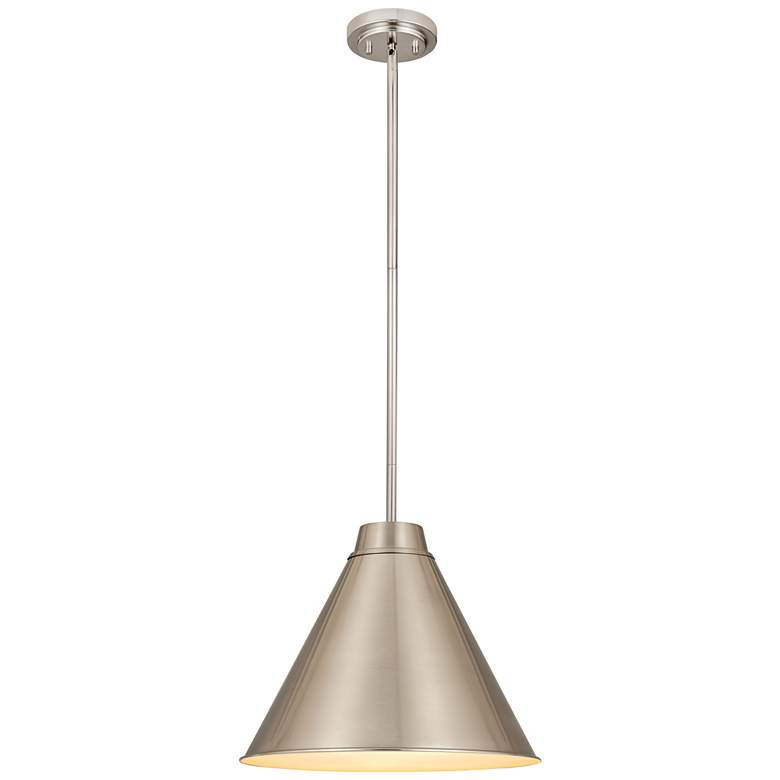Image 1 Z-Lite 1 Light Pendant in Brushed Nickel Finish
