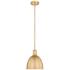 Z-Lite 1 Light Pendant in Classic Brass Finish