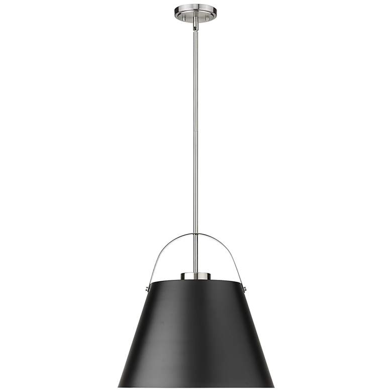 Image 4 Z-Lite 1 Light Pendant in Matte Black + Brushed Nickel Finish more views