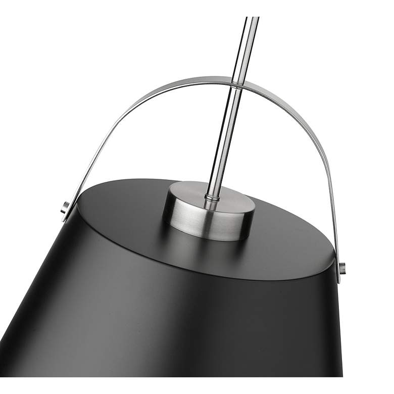 Image 6 Z-Lite 1 Light Pendant in Matte Black + Brushed Nickel Finish more views