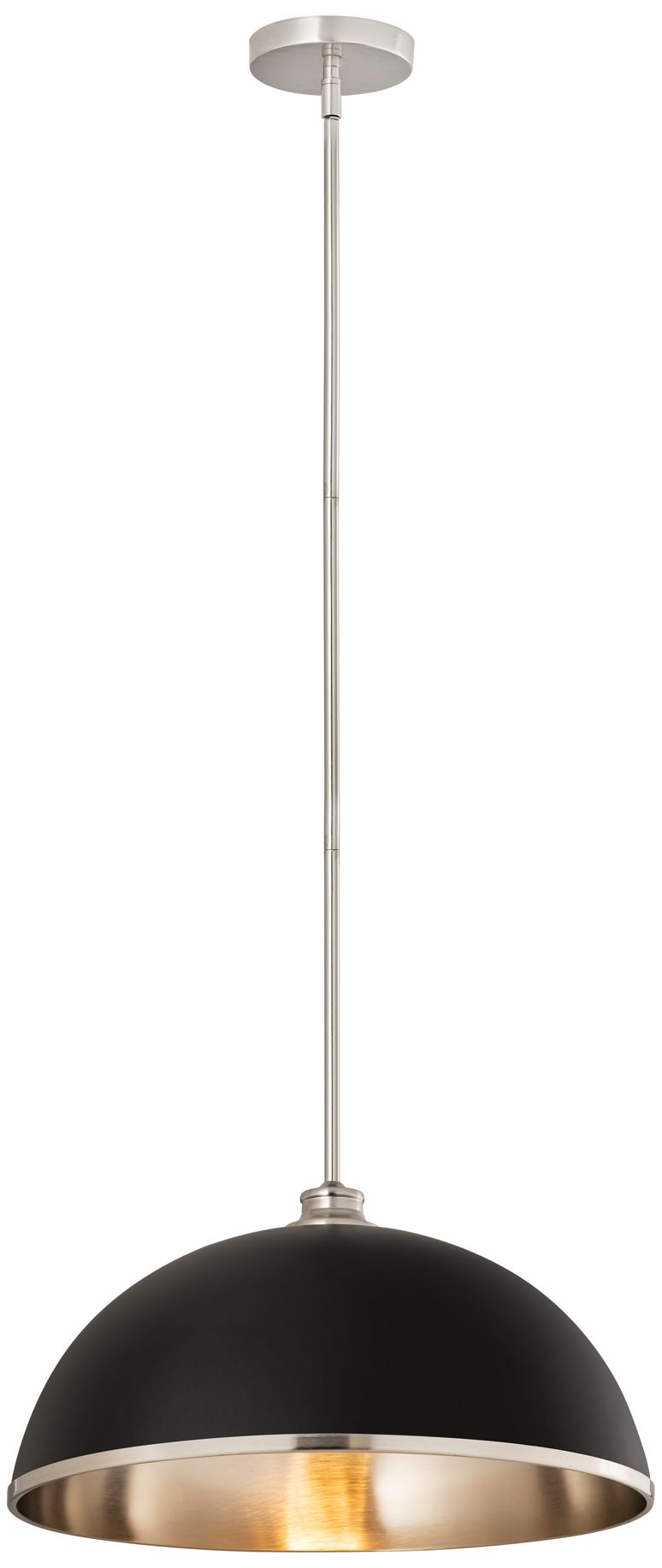 Image 4 Z-Lite 1 Light Pendant in Matte Black + Brushed Nickel Finish more views