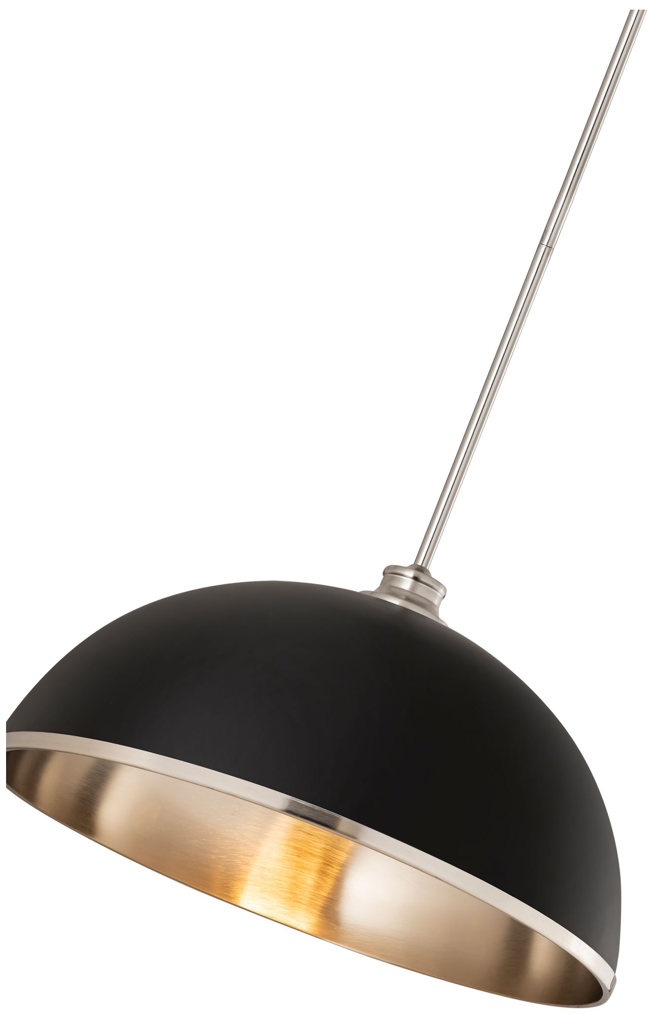 Image 6 Z-Lite 1 Light Pendant in Matte Black + Brushed Nickel Finish more views