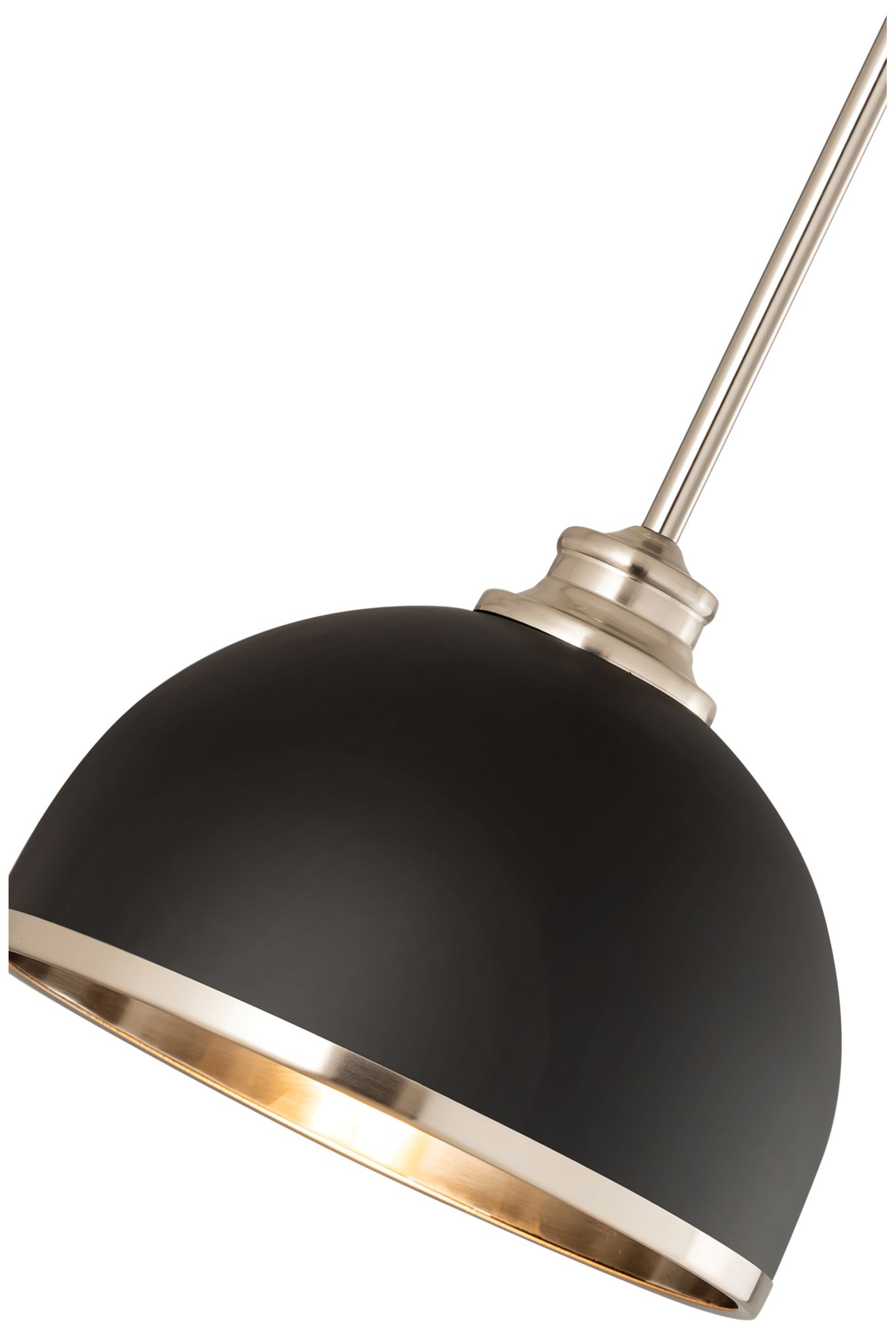 Image 5 Z-Lite 1 Light Pendant in Matte Black + Brushed Nickel Finish more views