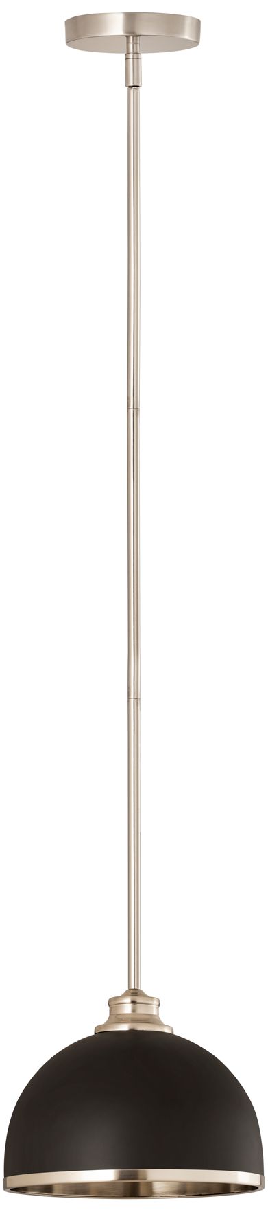 Image 6 Z-Lite 1 Light Pendant in Matte Black + Brushed Nickel Finish more views