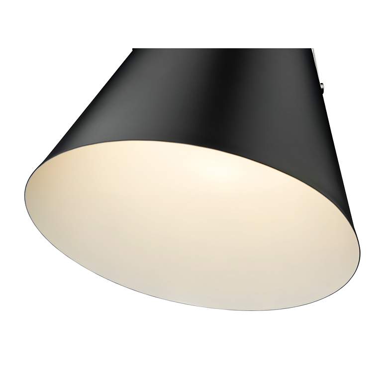 Image 6 Z-Lite 1 Light Pendant in Matte Black + Brushed Nickel Finish more views